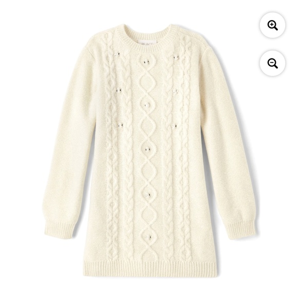 The Children’s Place Cream Sweater Dress Size Medium (7/8) NWT - Picture 5 of 9